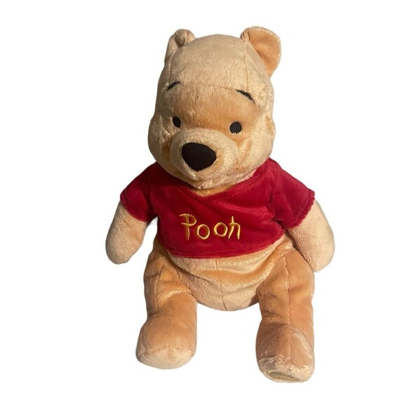 Disney Store Winnie The Pooh 16” Plush Stuffed Classic Bear Red Sweater - Picture 12 of 16